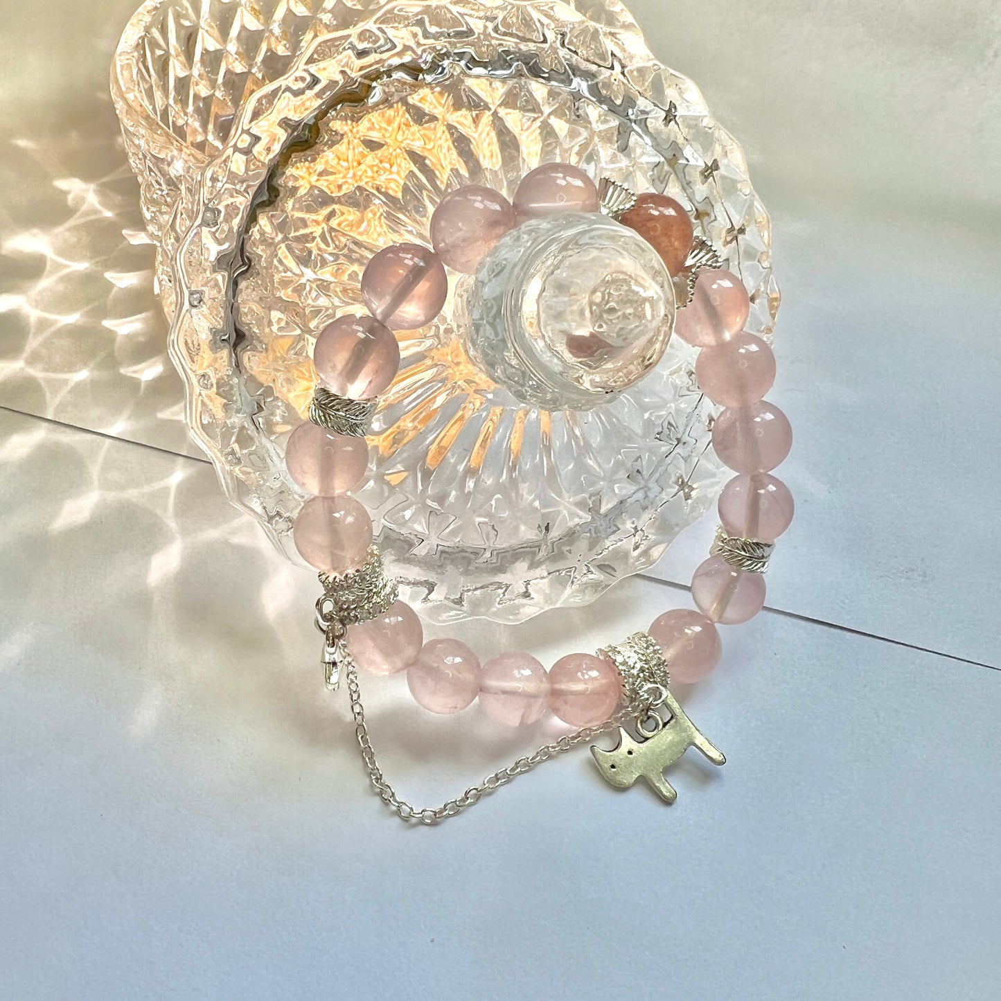 High-quality starlight pink crystal design bracelet