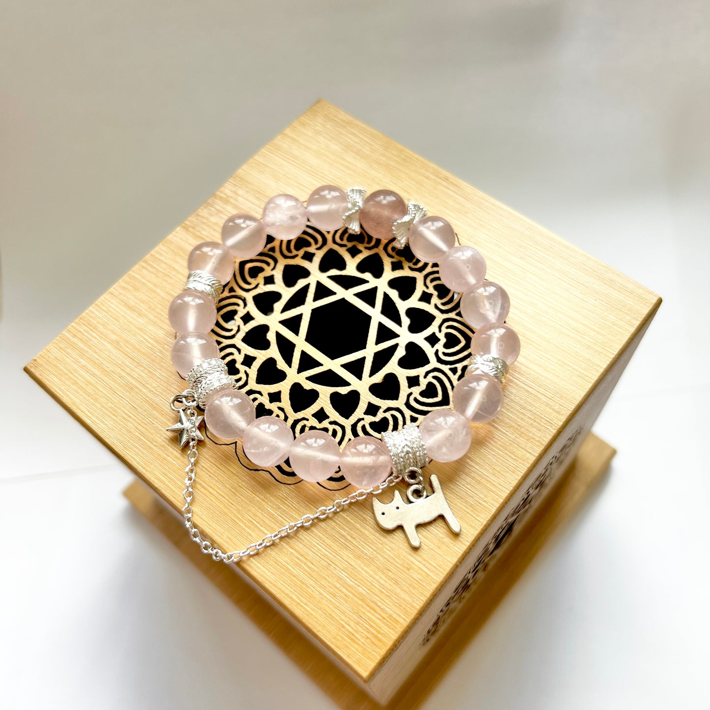 High-quality starlight pink crystal design bracelet